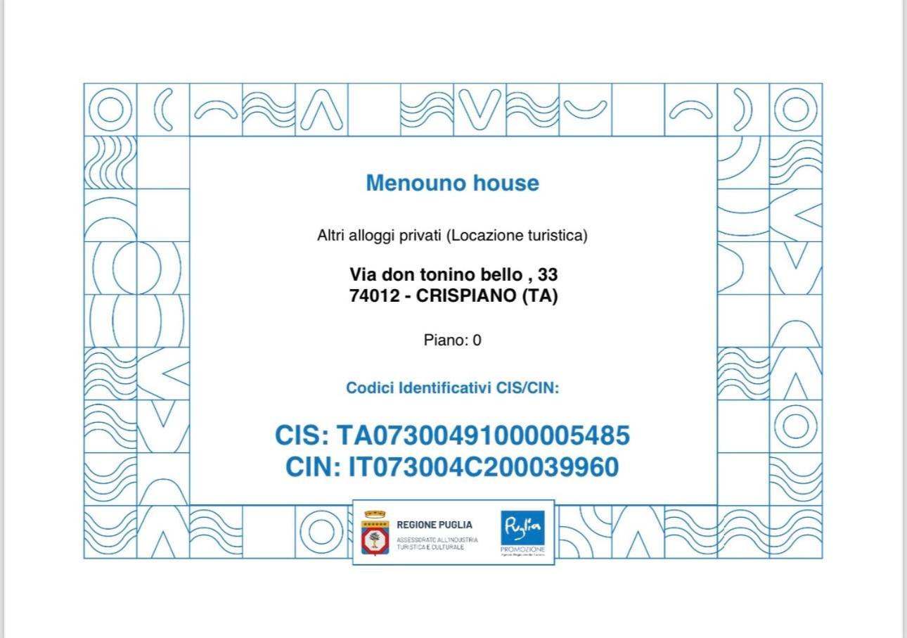 شقة Menouno House Crispiano المظهر الخارجي الصورة
